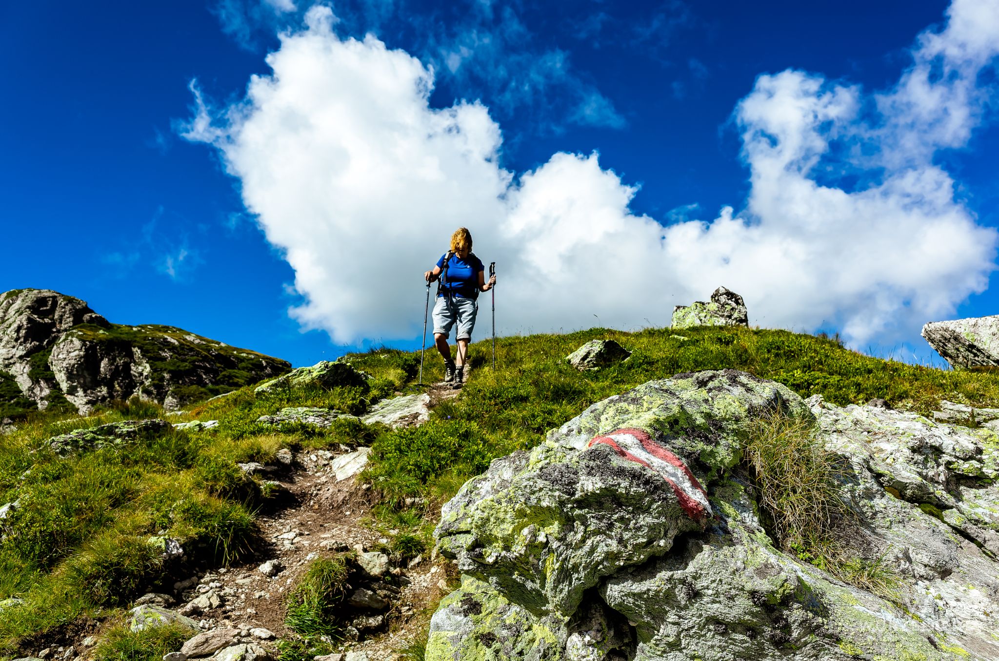 Später durch steinigeres Gelände